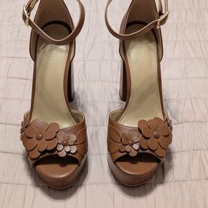 MICHAEL Michael Kors Brown Floral Heels